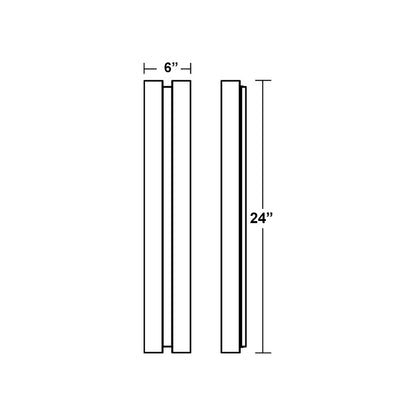 Ryan Outdoor LED Wall Light - line drawing.