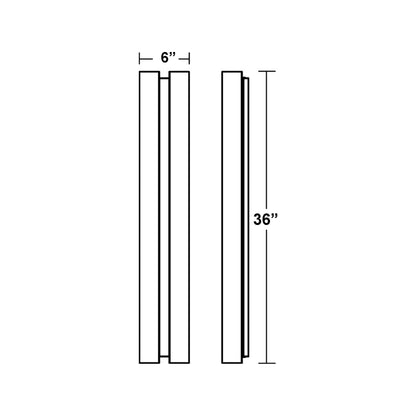Ryan Outdoor LED Wall Light - line drawing.