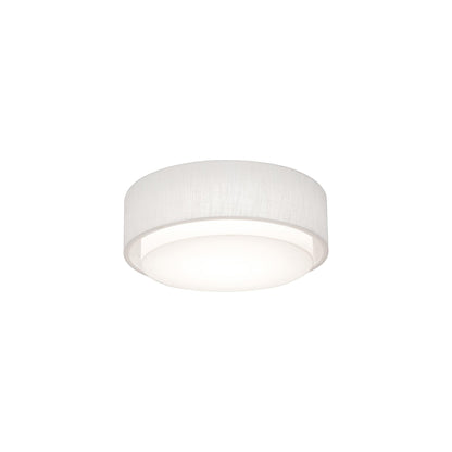 Sanibel Flush Mount Ceiling Light in Linen White (16-Inch).