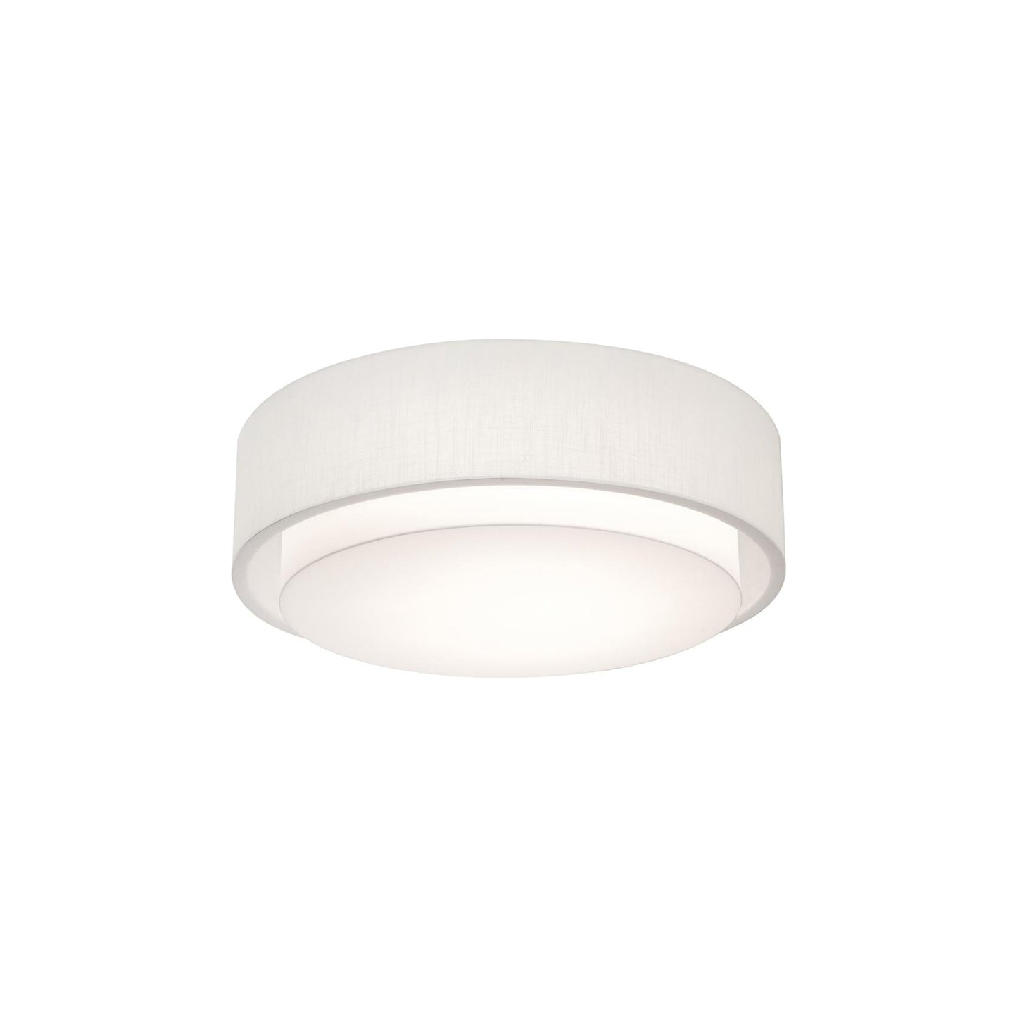 Sanibel Flush Mount Ceiling Light in Linen White (18-Inch).