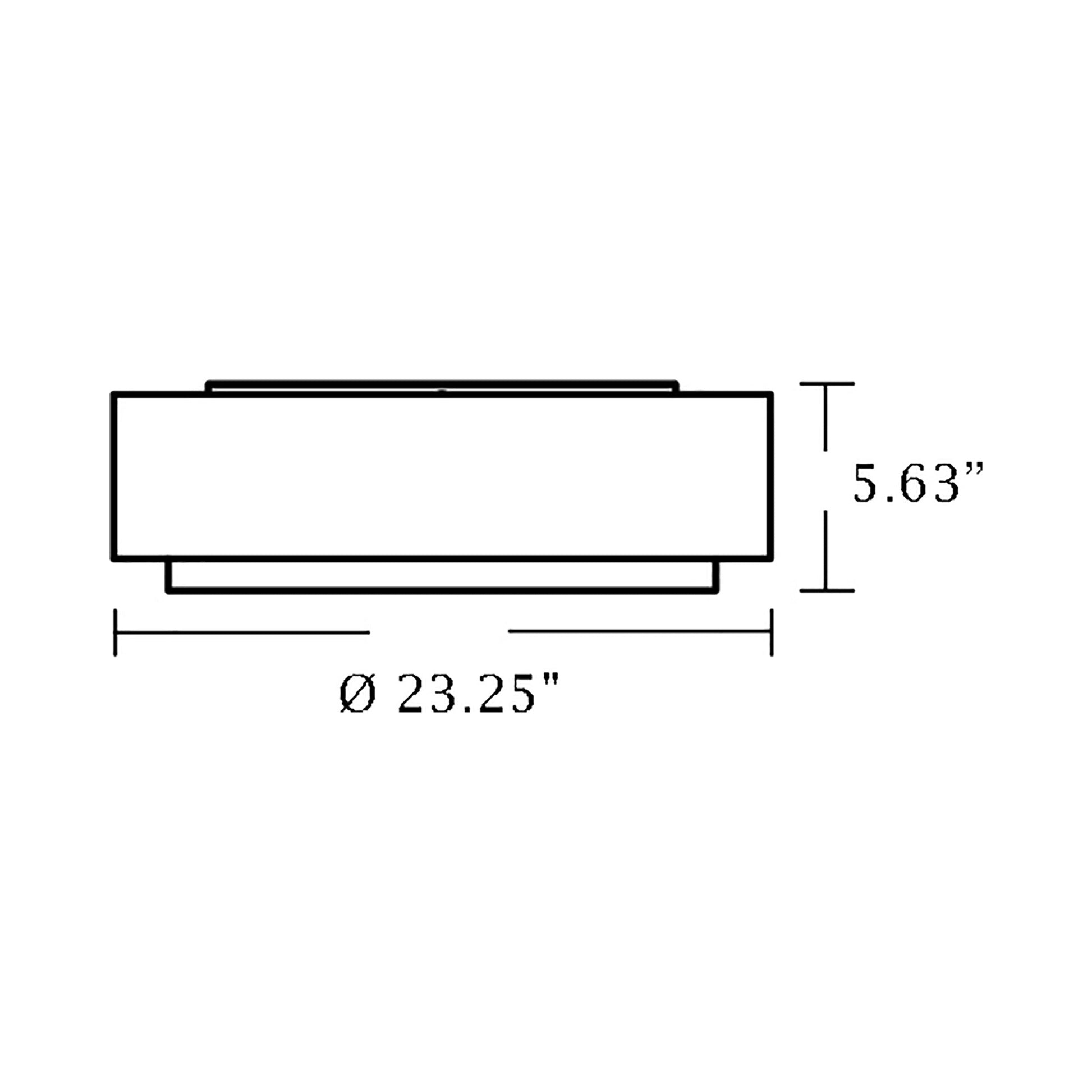 Sanibel Flush Mount Ceiling Light - line drawing.