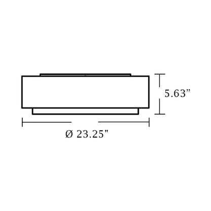 Sanibel Flush Mount Ceiling Light - line drawing.