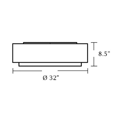 Sanibel Flush Mount Ceiling Light - line drawing.