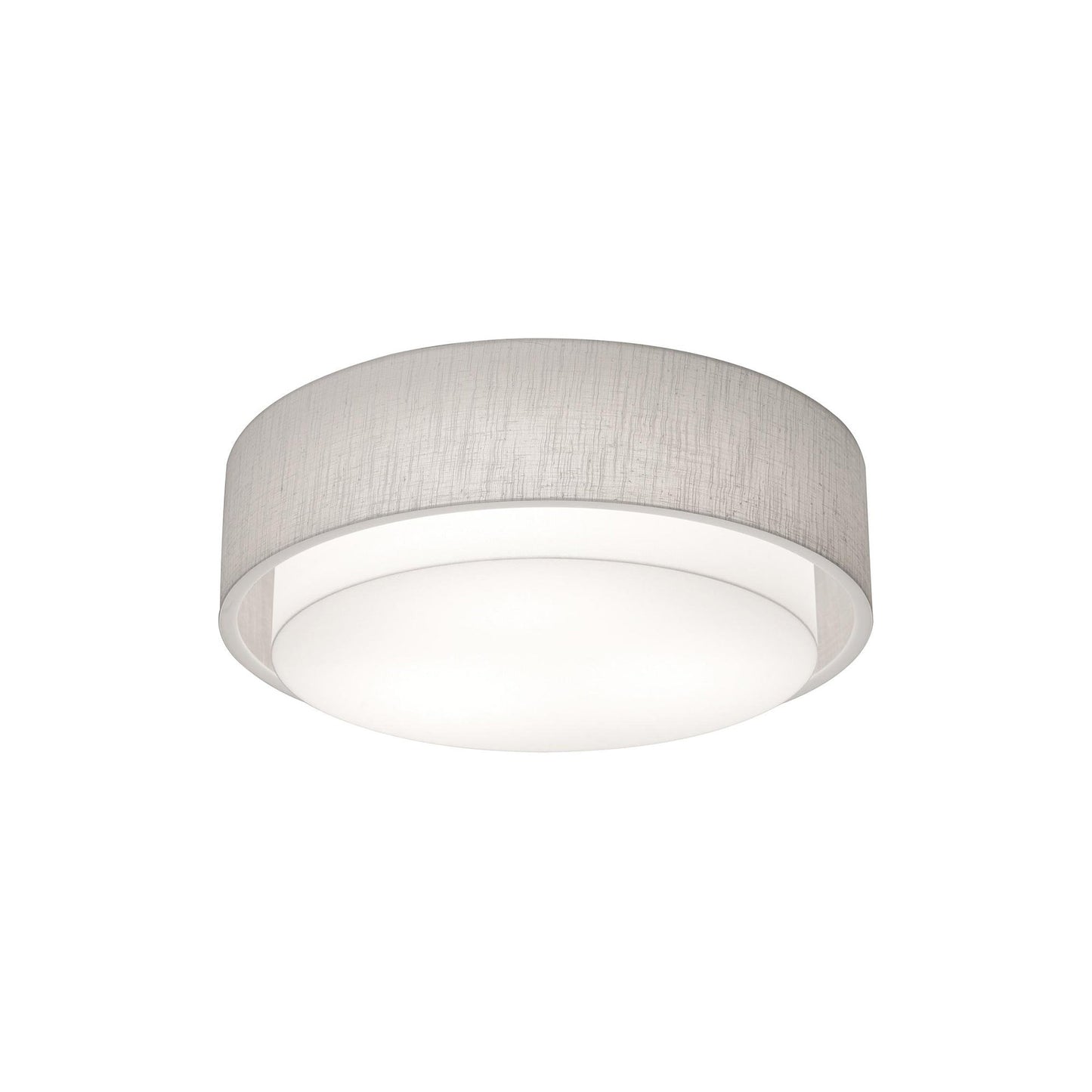 Sanibel LED Flush Mount Ceiling Light in Linen White (18-Inch).