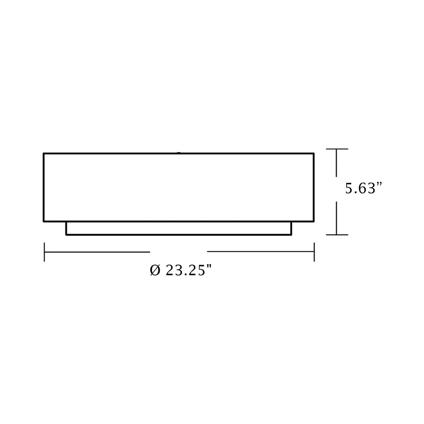 Sanibel LED Flush Mount Ceiling Light - line drawing.