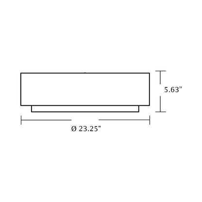 Sanibel LED Flush Mount Ceiling Light - line drawing.