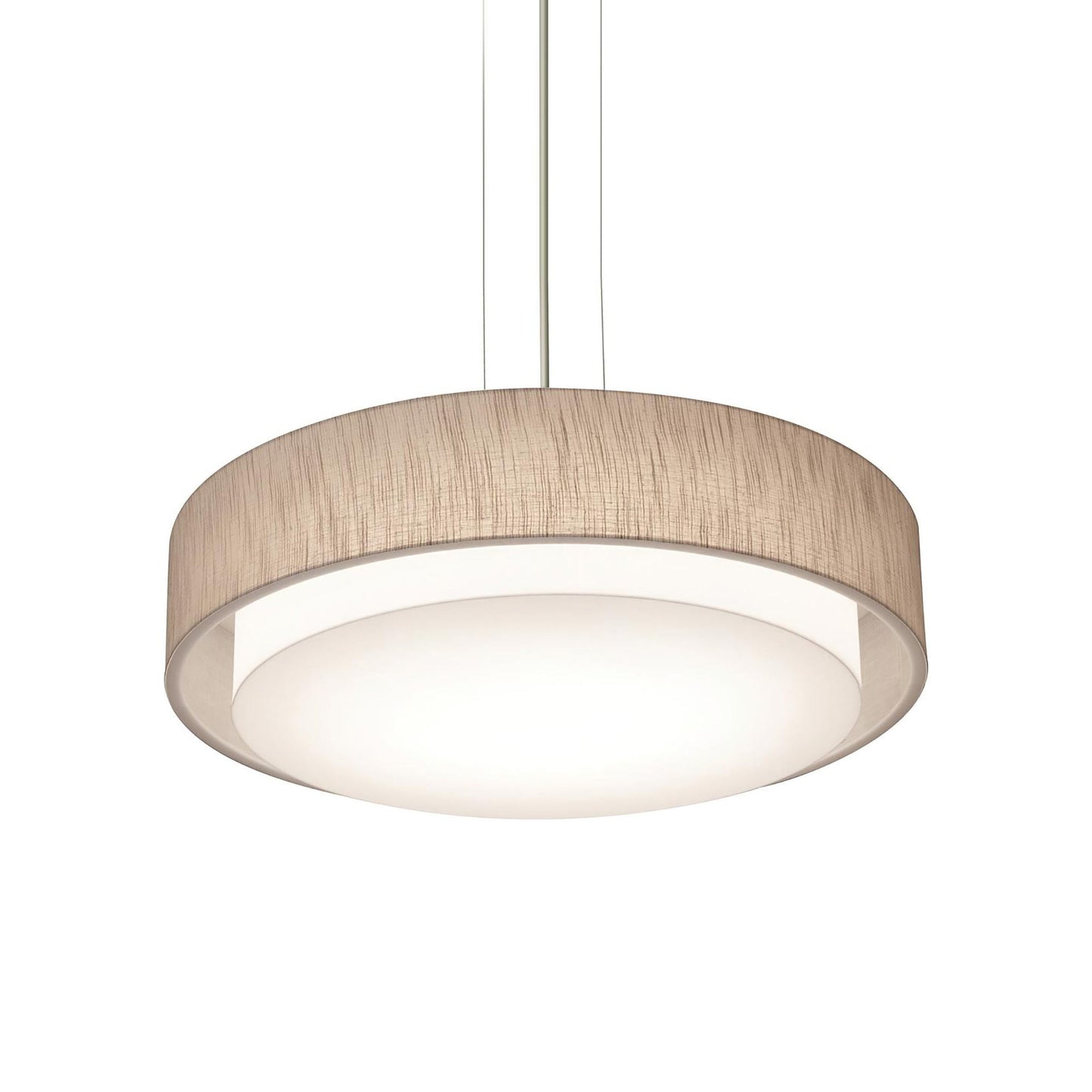Sanibel LED Pendant Light in Satin Nickel/Jute (23.25-Inch).