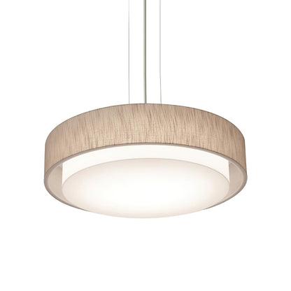 Sanibel LED Pendant Light in Satin Nickel/Jute (23.25-Inch).