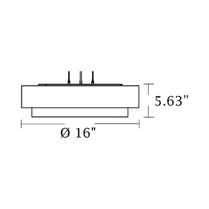 Sanibel LED Pendant Light - line drawing.