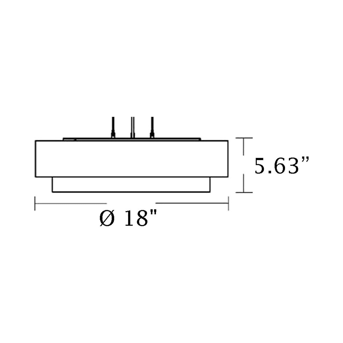 Sanibel LED Pendant Light - line drawing.