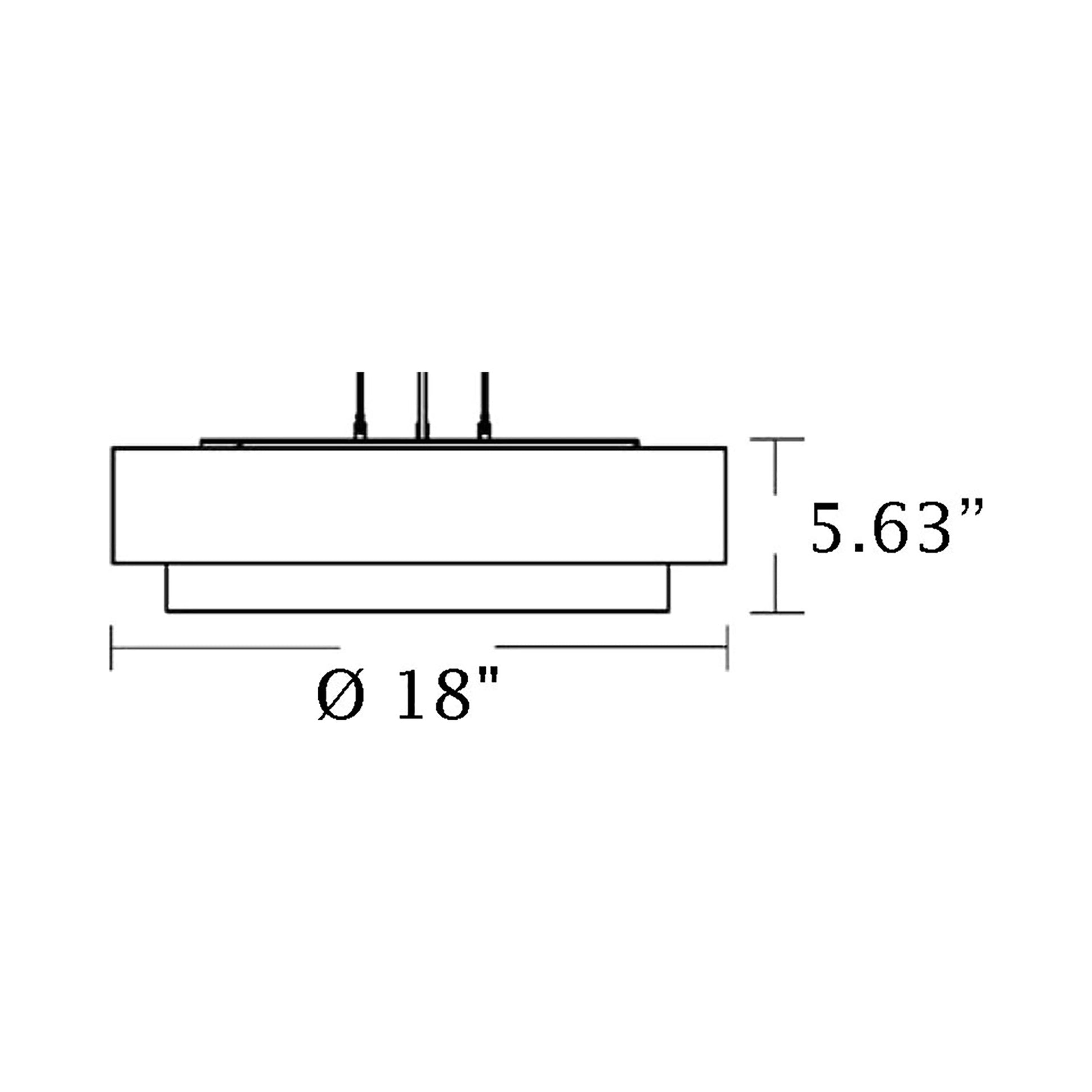 Sanibel LED Pendant Light - line drawing.