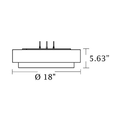 Sanibel LED Pendant Light - line drawing.