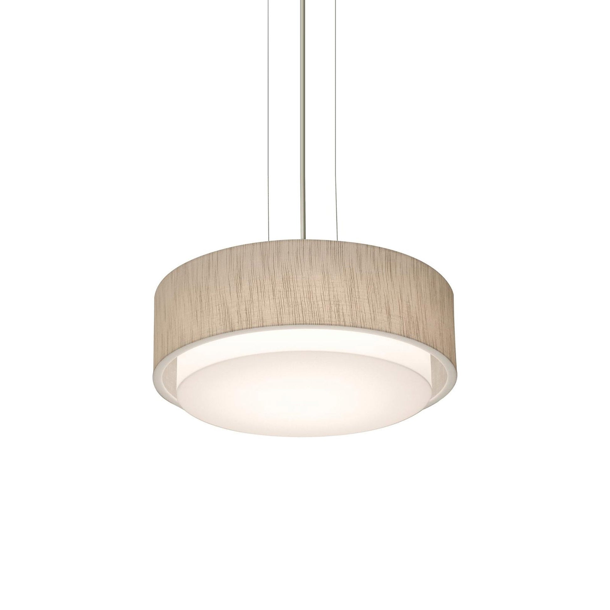 Sanibel Pendant Light in Satin Nickel/Jute (16-Inch).