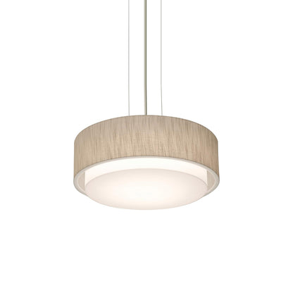 Sanibel Pendant Light in Satin Nickel/Jute (16-Inch).
