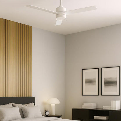 Santo LED Ceiling Fan in bedroom.