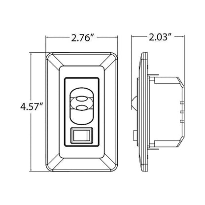 Santo Wall Switch - line drawing.