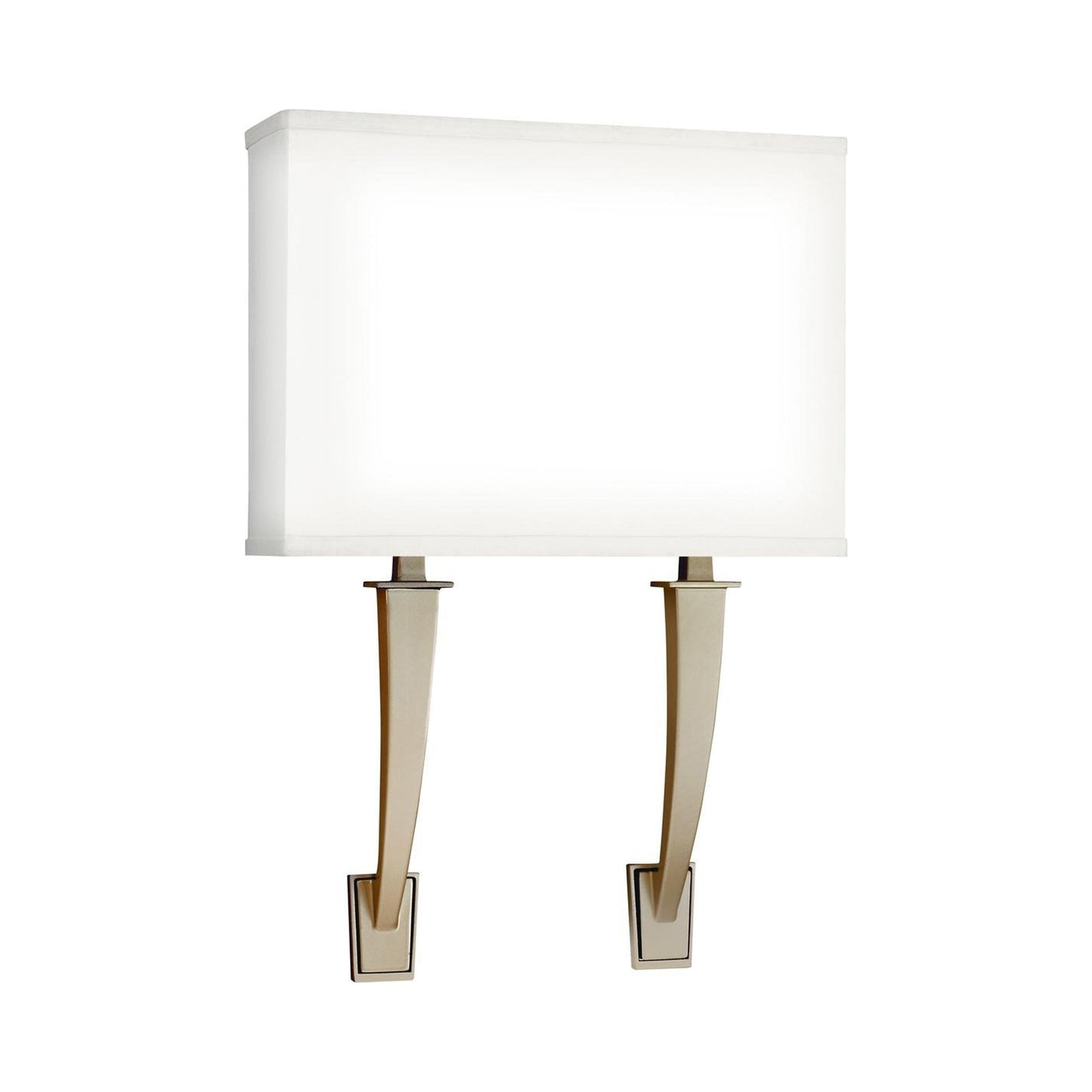 Sheridan LED Double Arm Wall Light in Champagne.