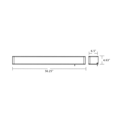 Sheridan LED Overbed Wall Light - line drawing.