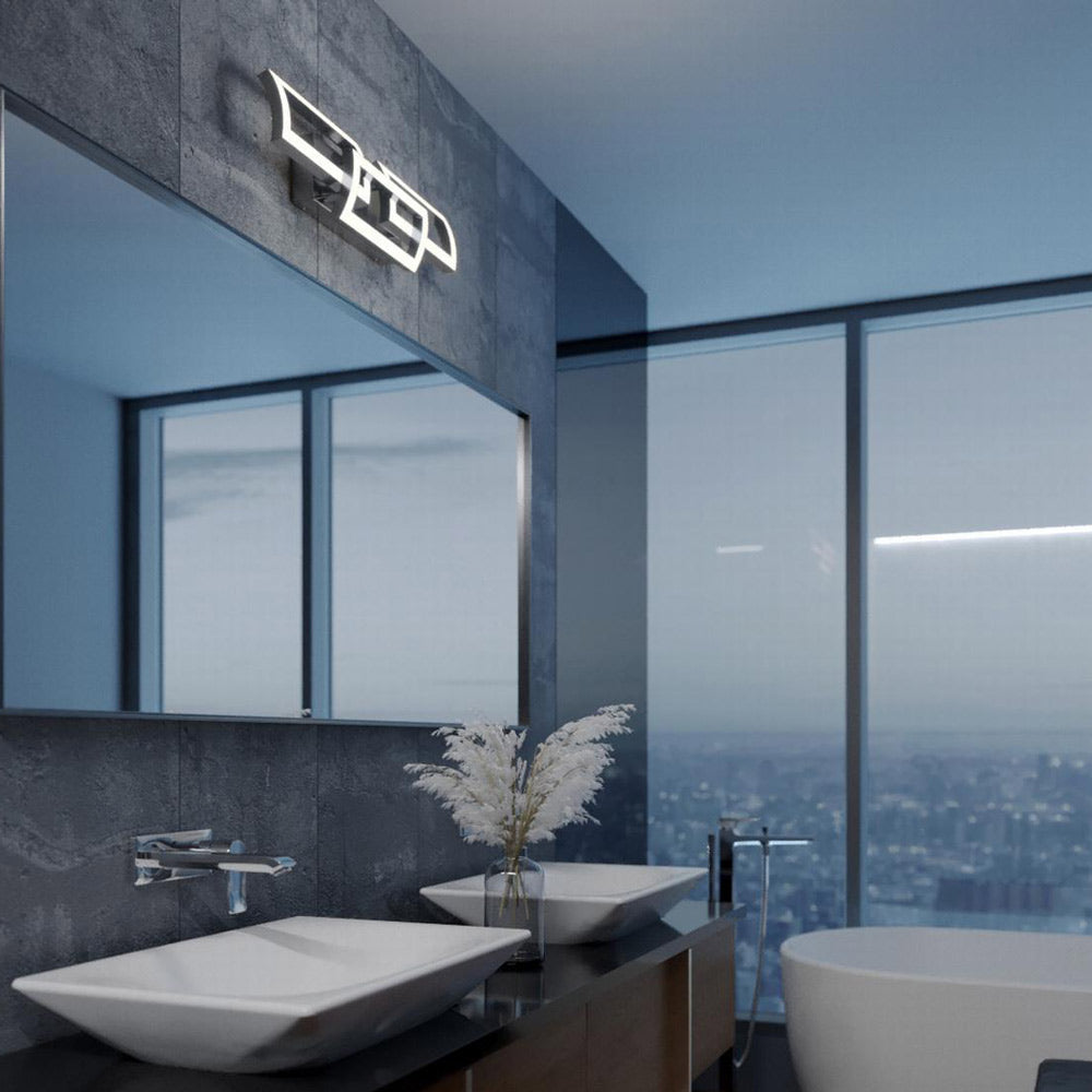 Sia LED Vanity Bath Light in bathroom.