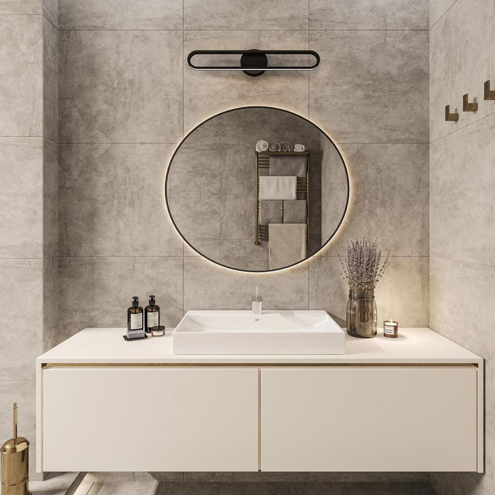 Sienna LED Bath Vanity Light in bathroom.