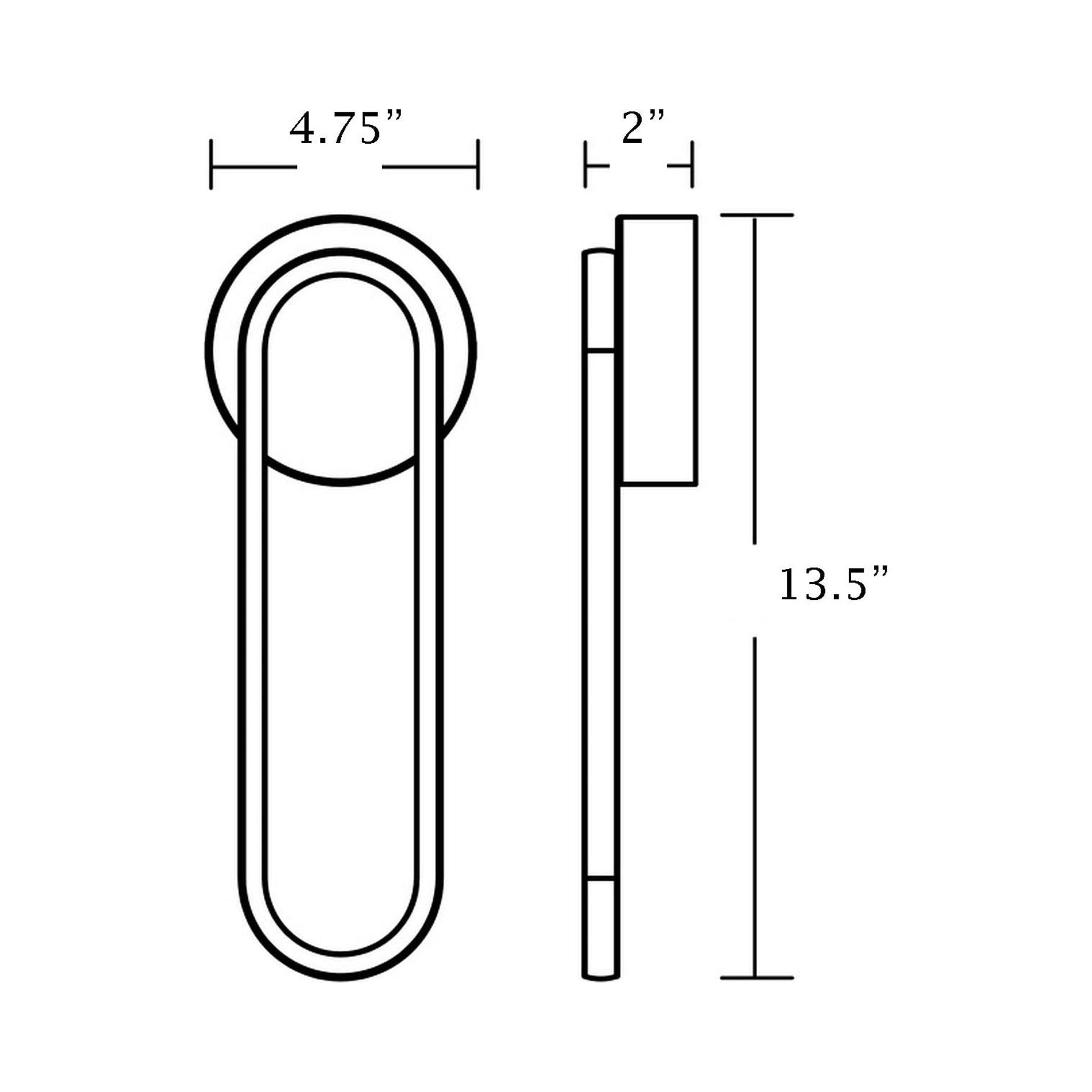 Sienna LED Wall Light - line drawing.