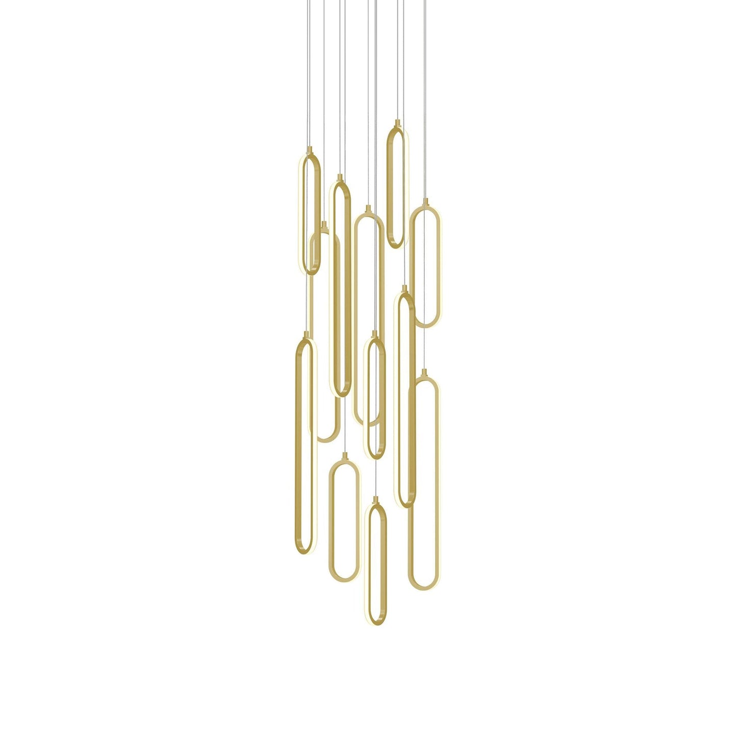 Sienna Round LED Pendant Light in Gold (18-Inch).