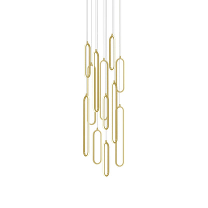 Sienna Round LED Pendant Light in Gold (18-Inch).