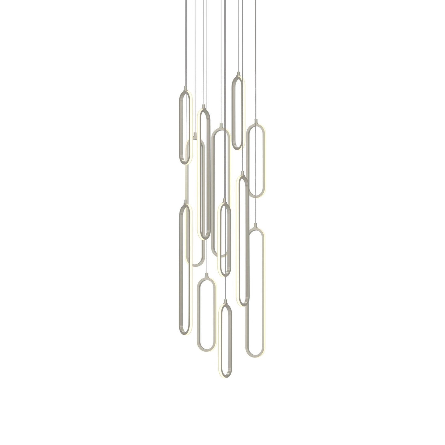 Sienna Round LED Pendant Light in Painted Nickel (18-Inch).