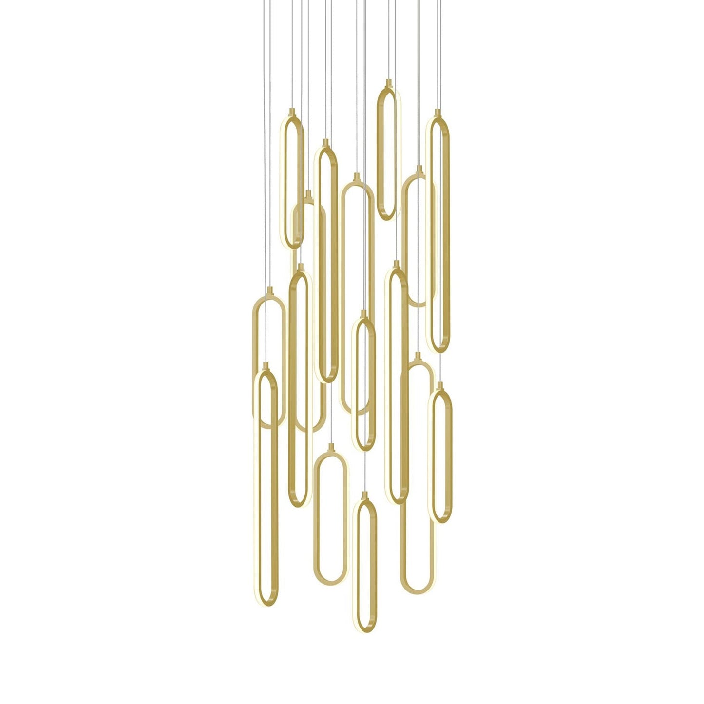 Sienna Round LED Pendant Light in Gold (24-Inch).