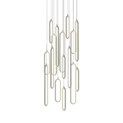 Sienna Round LED Pendant Light in Painted Nickel (24-Inch).