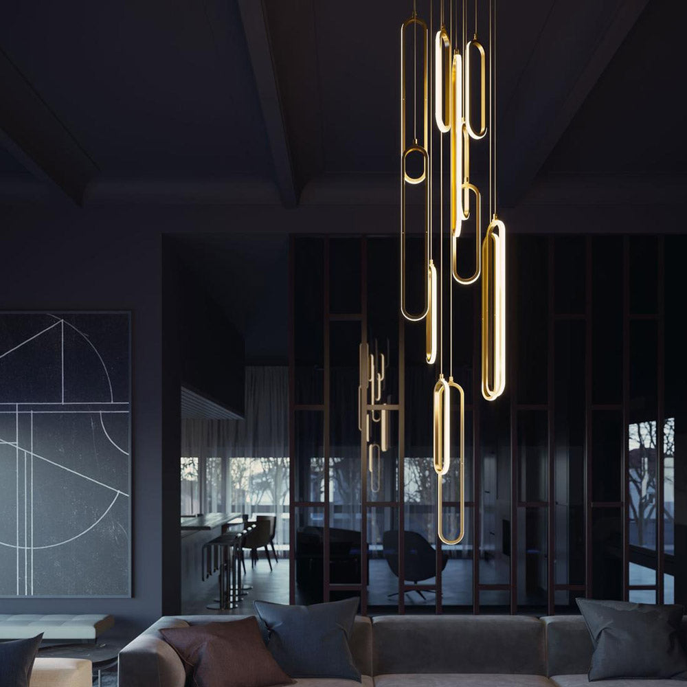 Sienna Round LED Pendant Light in living room.