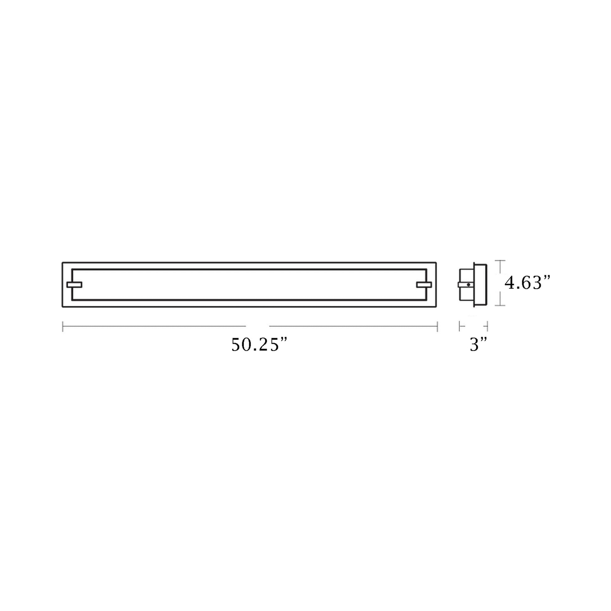 Sinclair LED Bath Vanity Light - line drawing.