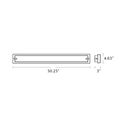 Sinclair LED Bath Vanity Light - line drawing.