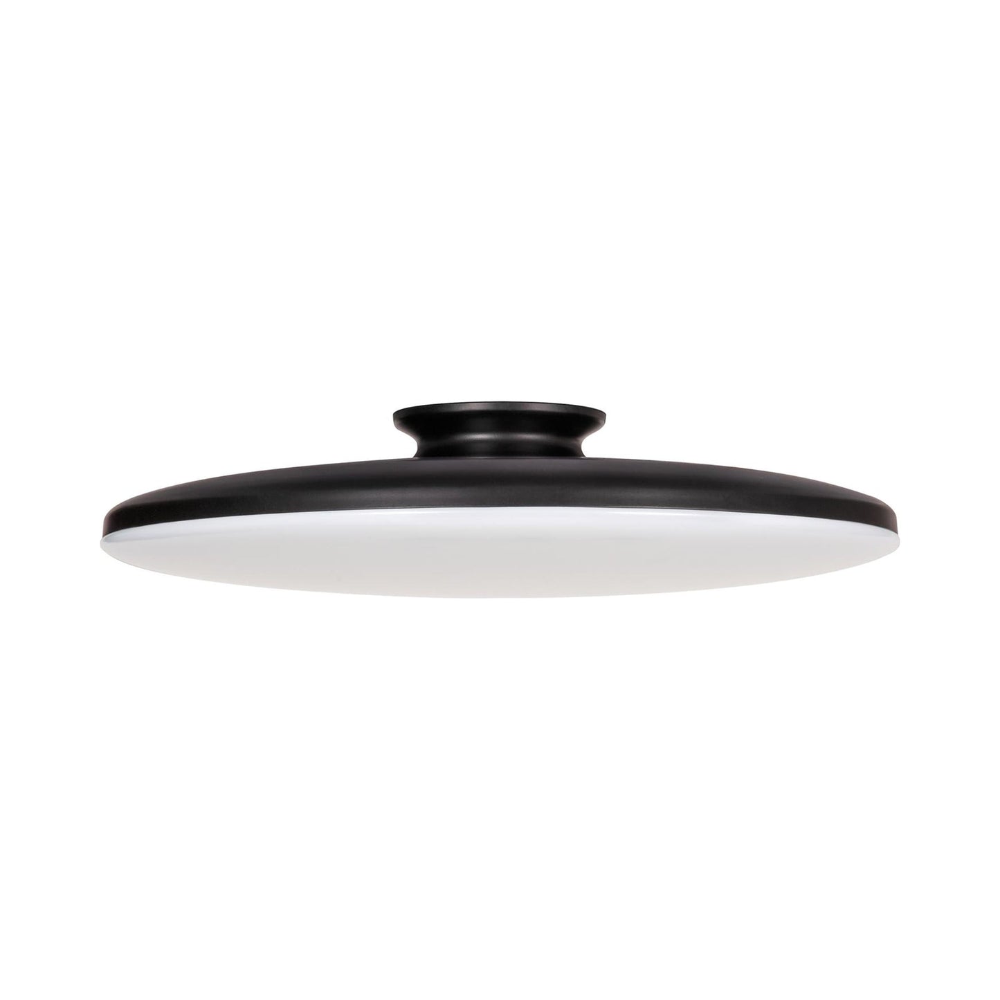 Skye LED Semi Flush Mount Ceiling Light in Black (19-Inch).