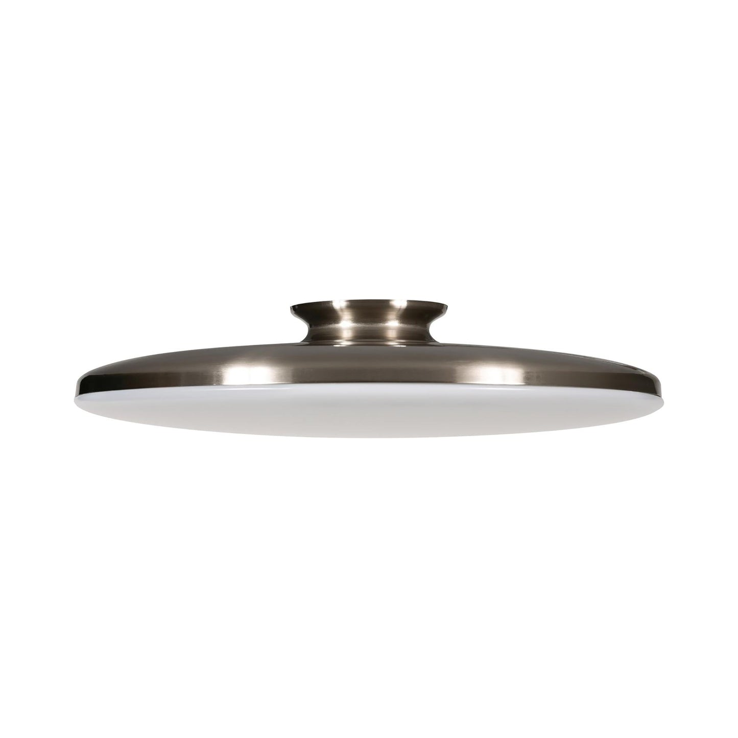 Skye LED Semi Flush Mount Ceiling Light in Satin Nickel (19-Inch).