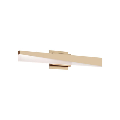 Slant LED Bath Vanity Light in Light Antique Brass (24-Inch).