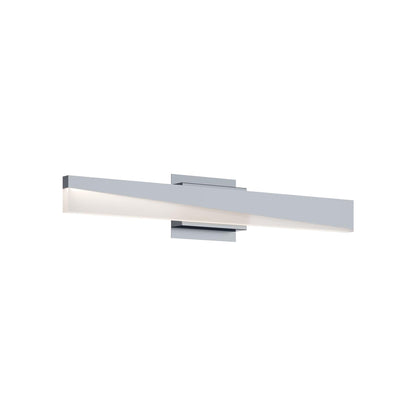Slant LED Bath Vanity Light in Satin Nickel (24-Inch).