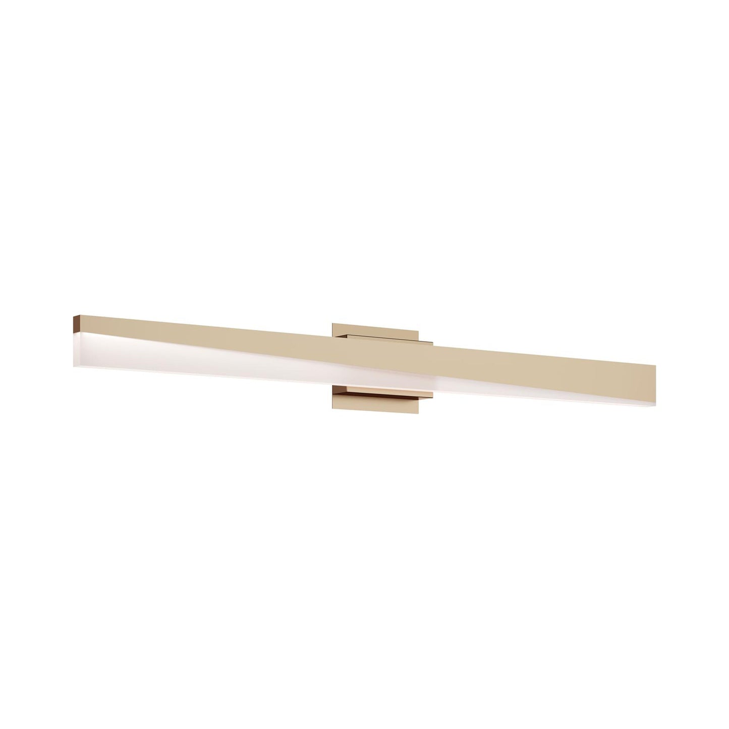 Slant LED Bath Vanity Light in Light Antique Brass (36-Inch).