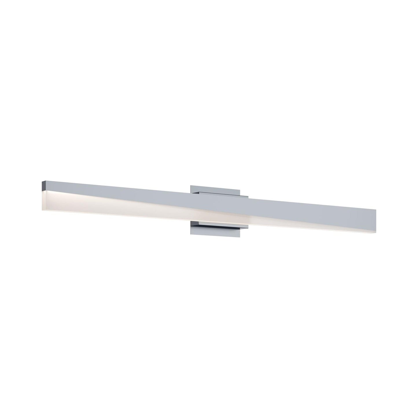 Slant LED Bath Vanity Light in Satin Nickel (36-Inch).