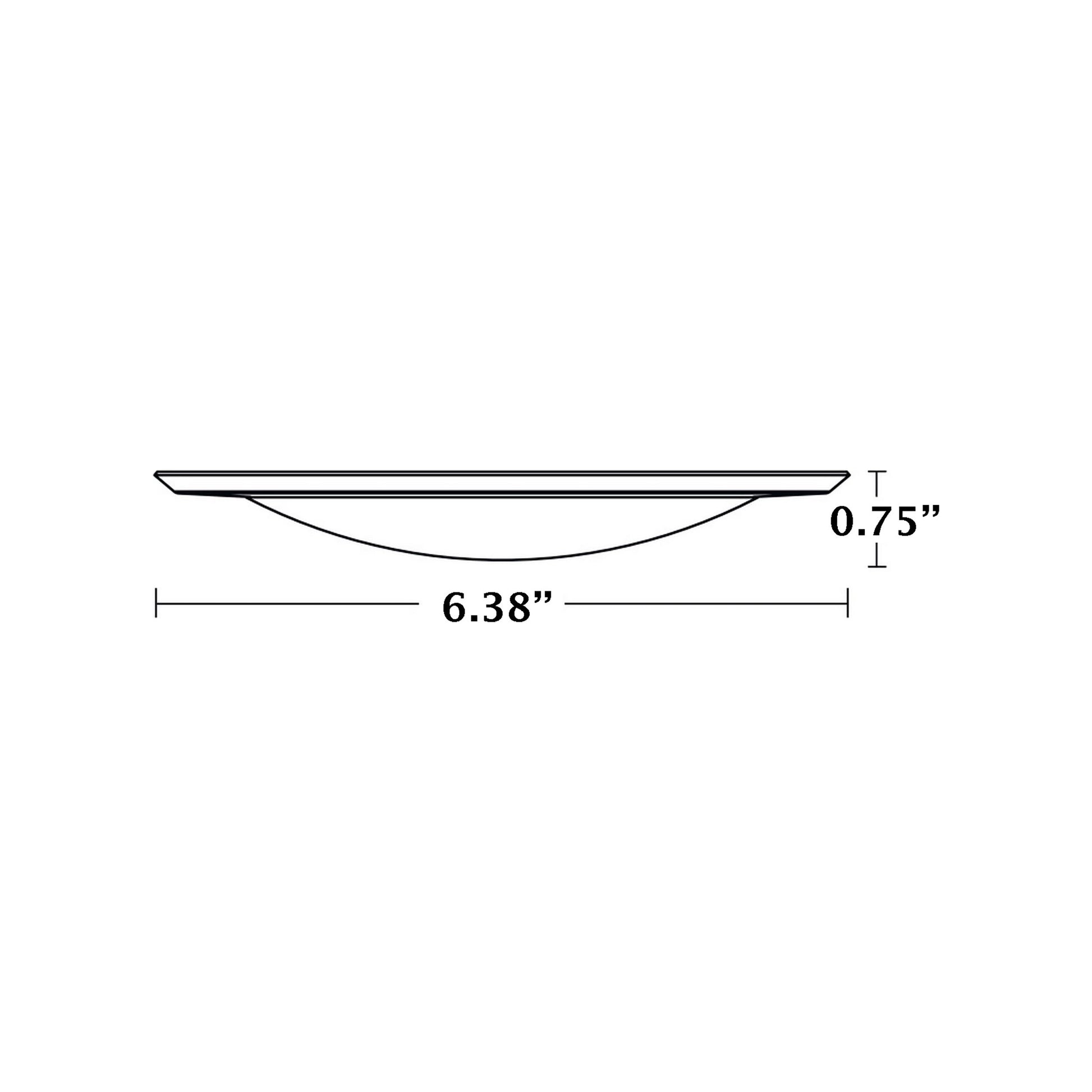 Slim LED Flush Mount Ceiling Light - line drawing.