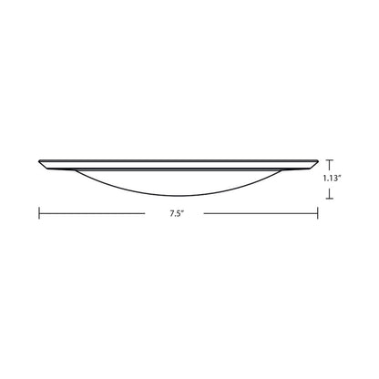 Slim LED Flush Mount Ceiling Light - line drawing.