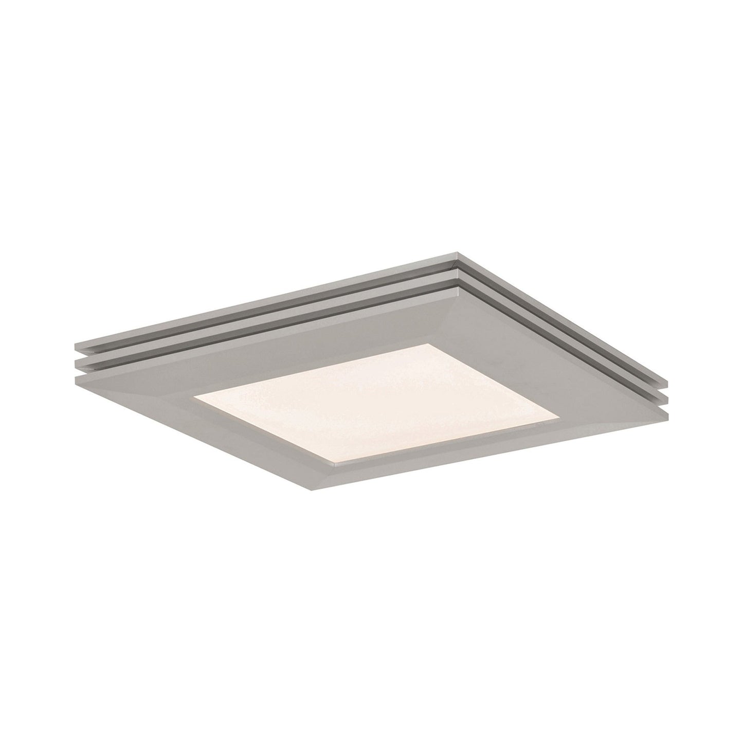 Sloane LED Flush Mount Ceiling Light in Satin Nickel.
