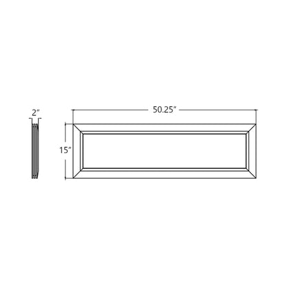 Sloane Linear LED Flush Mount Ceiling Light - line drawing.