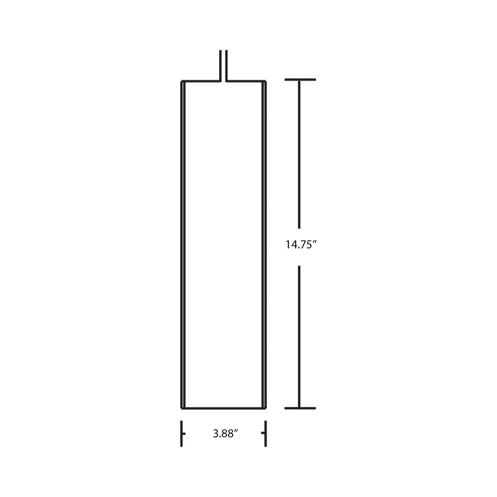 Soho LED Pendant Light - line drawing.