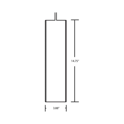 Soho LED Pendant Light - line drawing.