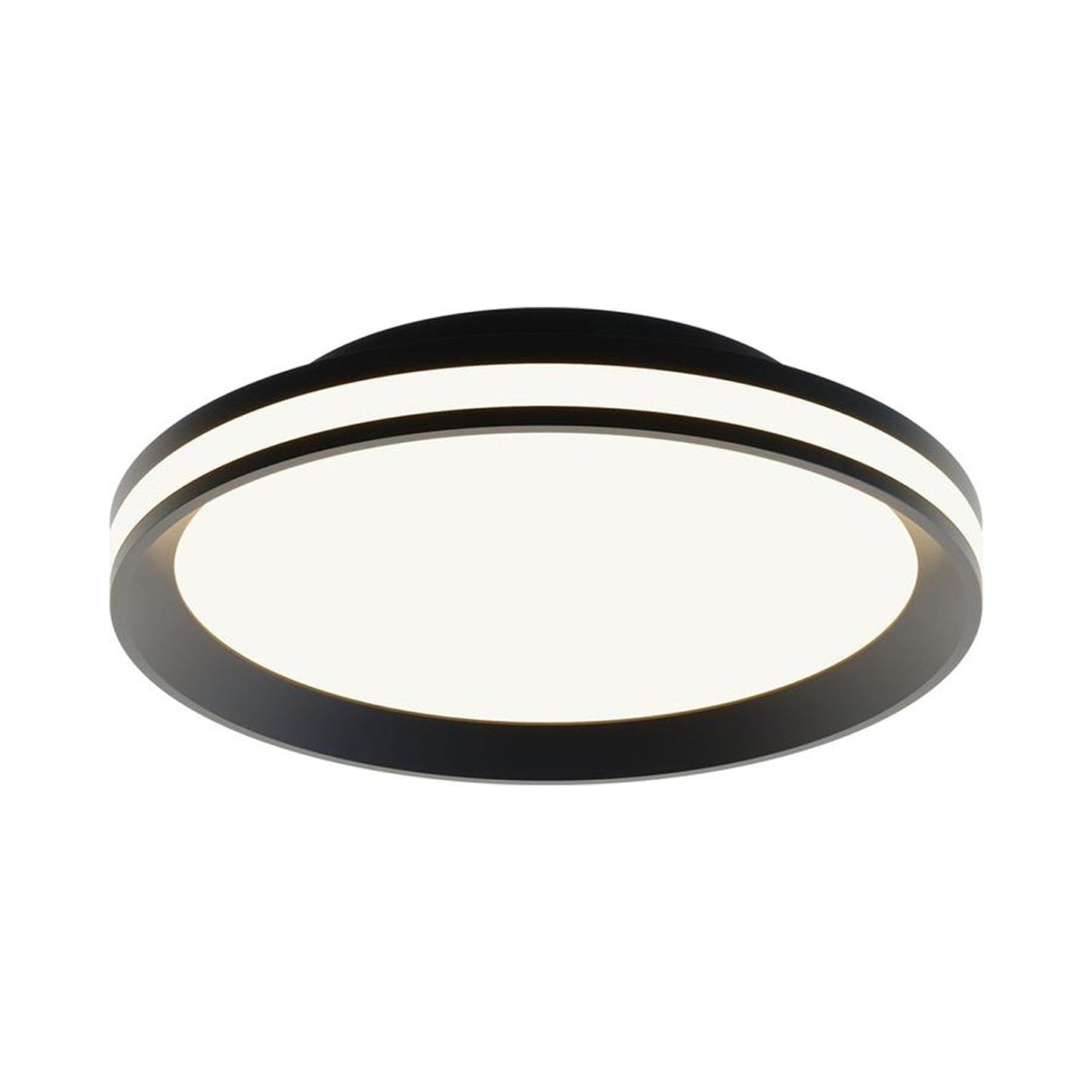 Sona LED Flush Mount Ceiling Light in Black (12-Inch).