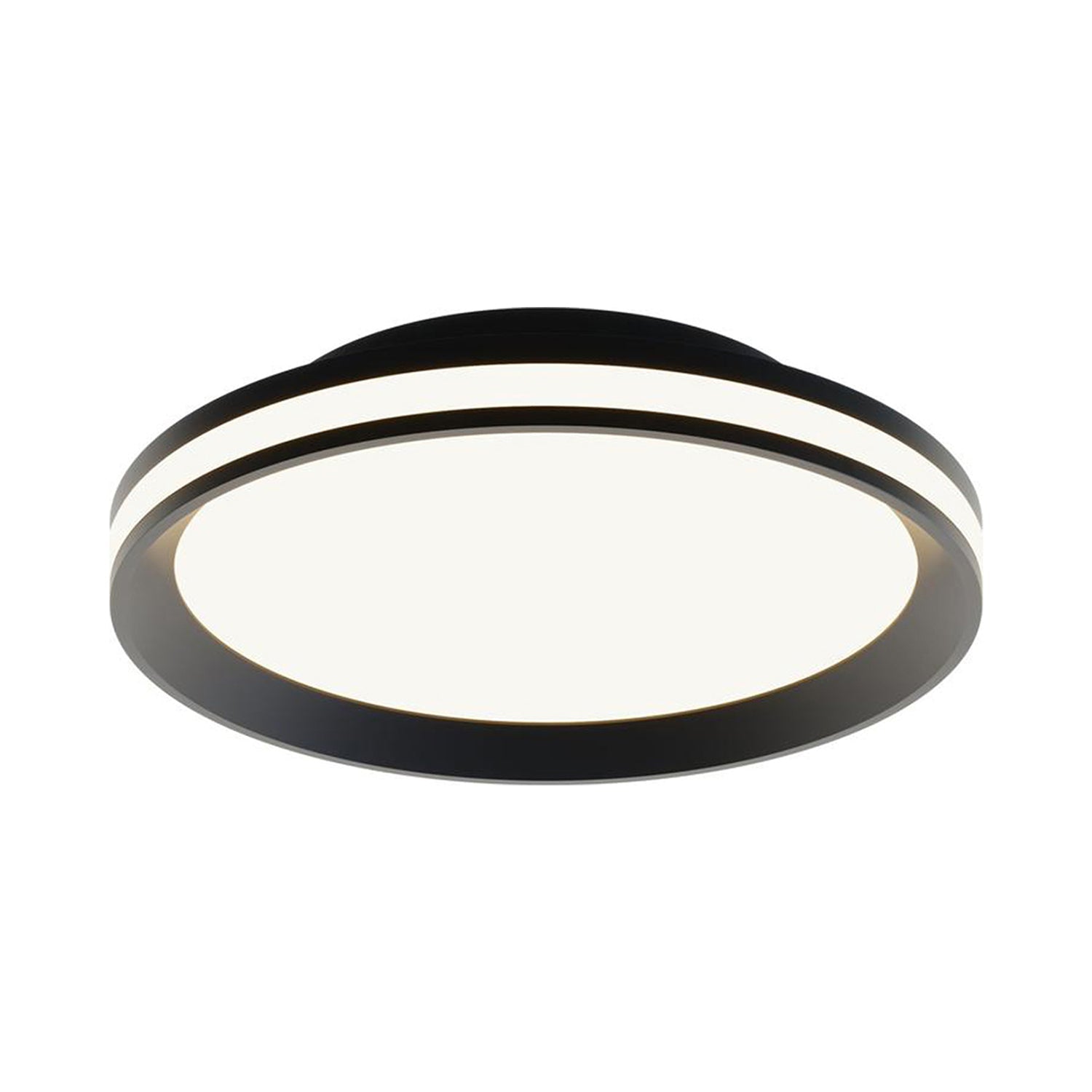 Sona LED Flush Mount Ceiling Light in Black (12-Inch).