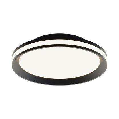Sona LED Flush Mount Ceiling Light in Black (12-Inch).