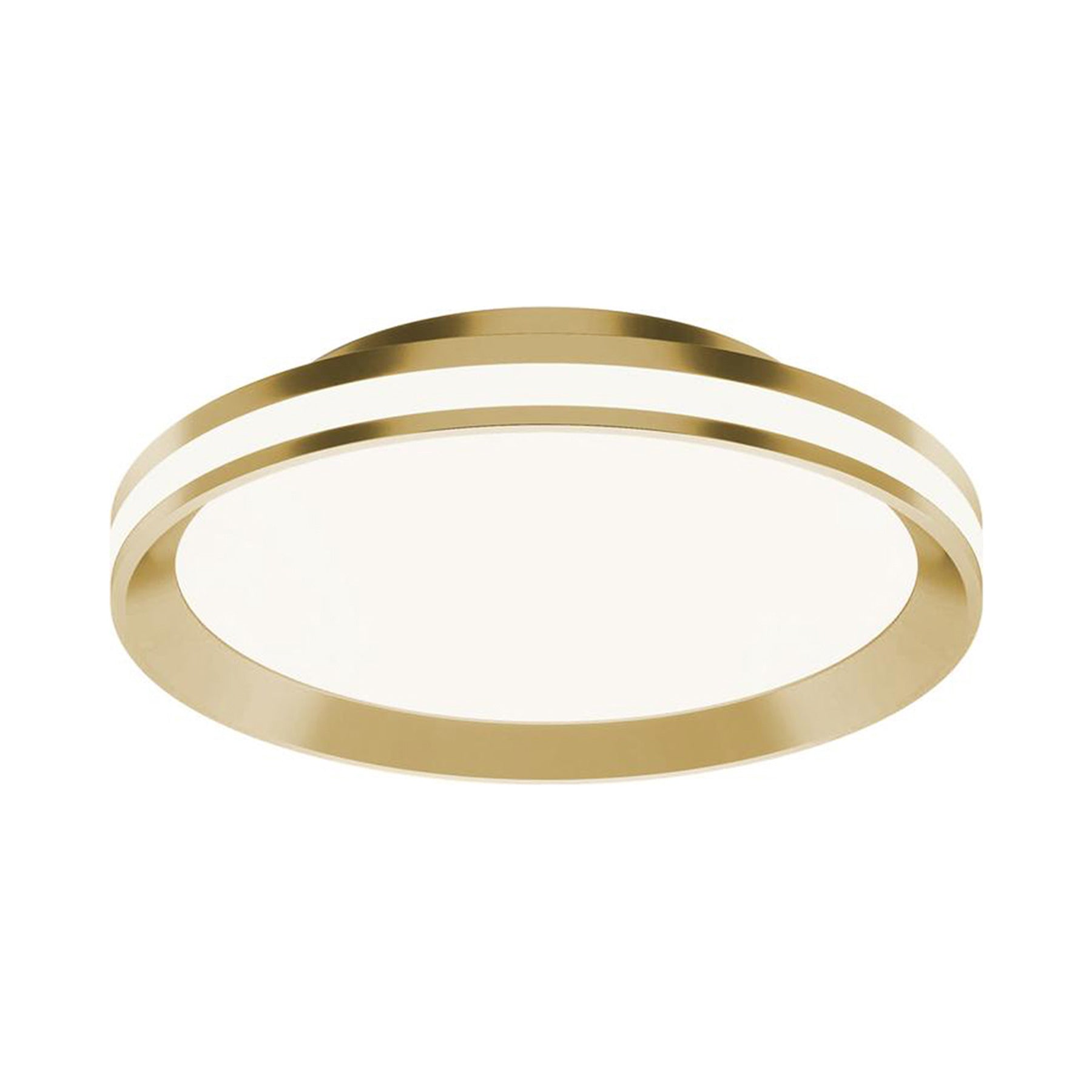 Sona LED Flush Mount Ceiling Light in Satin Brass (12-Inch).