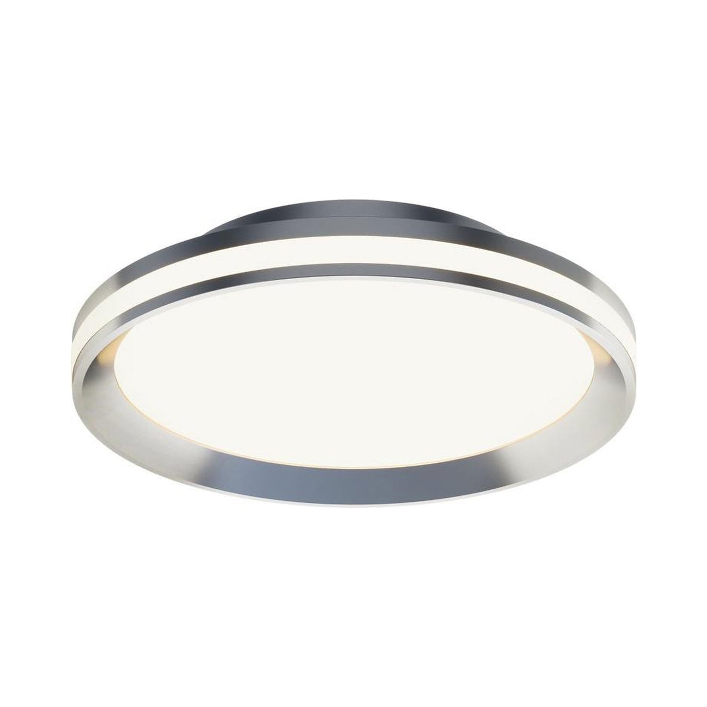 Sona LED Flush Mount Ceiling Light in Satin Nickel (12-Inch).